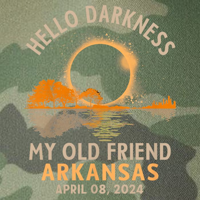 Hello Darkness My Old Friend Total Eclipse 2024 Arkansas Legacy Tie Dye Trucker Hat