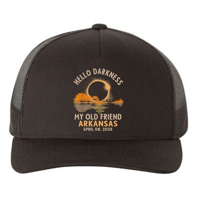 Hello Darkness My Old Friend Total Eclipse 2024 Arkansas Yupoong Adult 5-Panel Trucker Hat