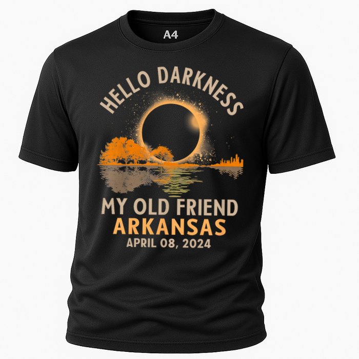 Hello Darkness My Old Friend Total Eclipse 2024 Arkansas Performance Shirt
