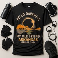 Hello Darkness My Old Friend Total Eclipse 2024 Arkansas Performance Shirt