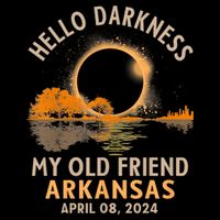 Hello Darkness My Old Friend Total Eclipse 2024 Arkansas Full-Length Apron With Pockets
