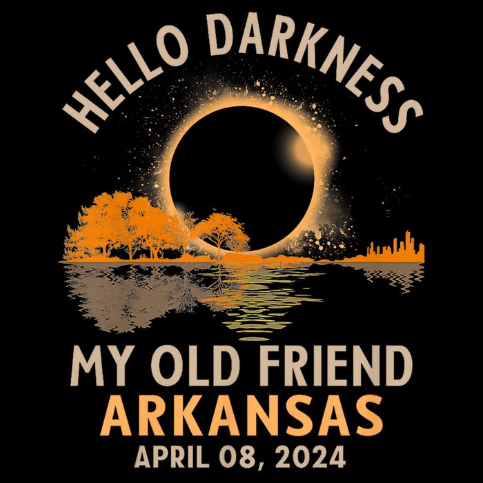 Hello Darkness My Old Friend Total Eclipse 2024 Arkansas Full-Length Apron With Pockets