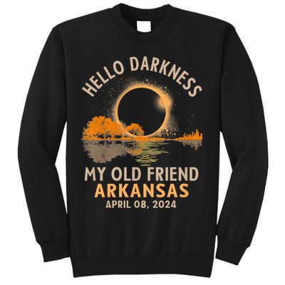 Hello Darkness My Old Friend Total Eclipse 2024 Arkansas Sweatshirt