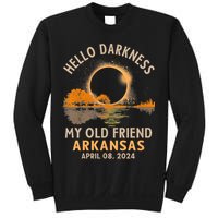 Hello Darkness My Old Friend Total Eclipse 2024 Arkansas Sweatshirt