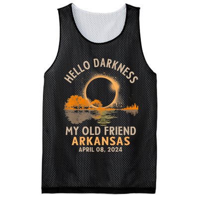 Hello Darkness My Old Friend Total Eclipse 2024 Arkansas Mesh Reversible Basketball Jersey Tank