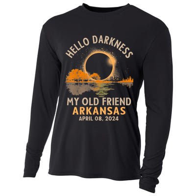 Hello Darkness My Old Friend Total Eclipse 2024 Arkansas Cooling Performance Long Sleeve Crew