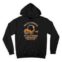 Hello Darkness My Old Friend Total Eclipse 2024 Arkansas Tall Hoodie