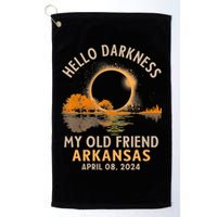 Hello Darkness My Old Friend Total Eclipse 2024 Arkansas Golf Towel