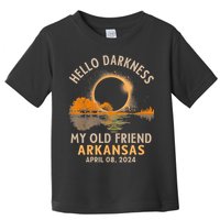 Hello Darkness My Old Friend Total Eclipse 2024 Arkansas Toddler T-Shirt