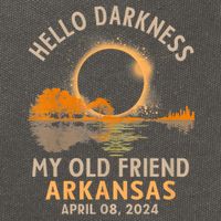 Hello Darkness My Old Friend Total Eclipse 2024 Arkansas Cotton Canvas Backpack