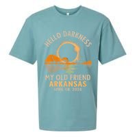 Hello Darkness My Old Friend Total Eclipse 2024 Arkansas Sueded Cloud Jersey T-Shirt