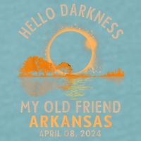 Hello Darkness My Old Friend Total Eclipse 2024 Arkansas Sueded Cloud Jersey T-Shirt