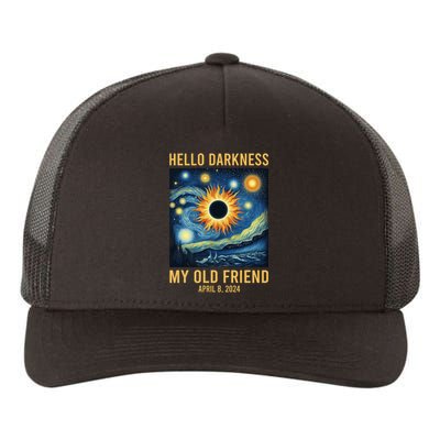 Hello Darkness My Old Friend Solar Eclipse April 08 2024 Yupoong Adult 5-Panel Trucker Hat