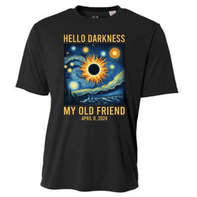 Hello Darkness My Old Friend Solar Eclipse April 08 2024 Cooling Performance Crew T-Shirt