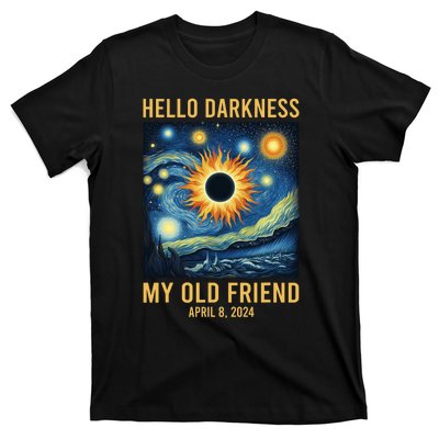 Hello Darkness My Old Friend Solar Eclipse April 08 2024 T-Shirt