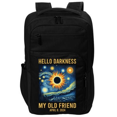 Hello Darkness My Old Friend Solar Eclipse April 08 2024 Impact Tech Backpack