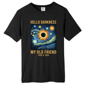 Hello Darkness My Old Friend Solar Eclipse April 08 2024 Tall Fusion ChromaSoft Performance T-Shirt