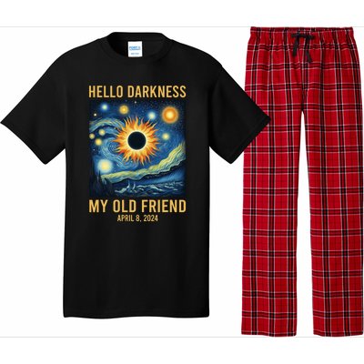 Hello Darkness My Old Friend Solar Eclipse April 08 2024 Pajama Set