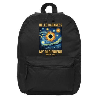 Hello Darkness My Old Friend Solar Eclipse April 08 2024 16 in Basic Backpack