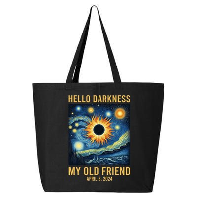 Hello Darkness My Old Friend Solar Eclipse April 08 2024 25L Jumbo Tote