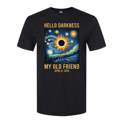 Hello Darkness My Old Friend Solar Eclipse April 08 2024 Softstyle® CVC T-Shirt