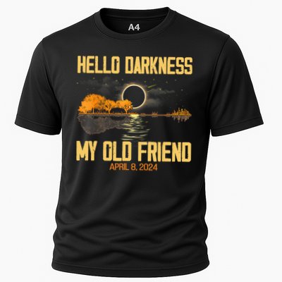 Hello Darkness My Old Friend Solar Eclipse April 08 2024 Totality Eclipse Cooling Performance Crew T-Shirt