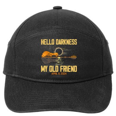 Hello Darkness My Old Friend Solar Eclipse April 08 2024 Totality Eclipse 7-Panel Snapback Hat