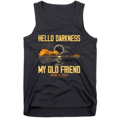 Hello Darkness My Old Friend Solar Eclipse April 08 2024 Totality Eclipse Tank Top