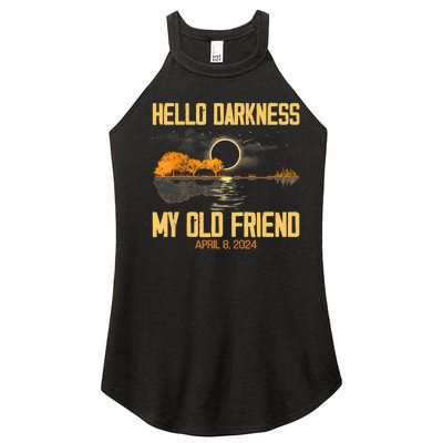 Hello Darkness My Old Friend Solar Eclipse April 08 2024 Totality Eclipse Women’s Perfect Tri Rocker Tank