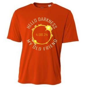 Hello Darkness My Old Friend Solar Eclipse April 08 2024 Cooling Performance Crew T-Shirt