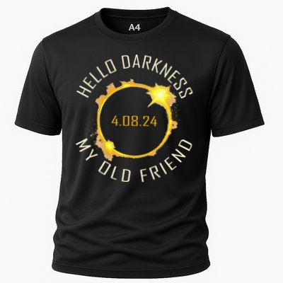 Hello Darkness My Old Friend Solar Eclipse April 08 2024 Cooling Performance Crew T-Shirt