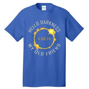 Hello Darkness My Old Friend Solar Eclipse April 08 2024 Tall T-Shirt