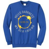 Hello Darkness My Old Friend Solar Eclipse April 08 2024 Tall Sweatshirt