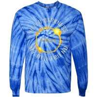 Hello Darkness My Old Friend Solar Eclipse April 08 2024 Tie-Dye Long Sleeve Shirt