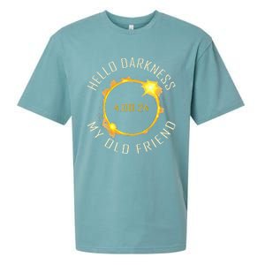 Hello Darkness My Old Friend Solar Eclipse April 08 2024 Sueded Cloud Jersey T-Shirt