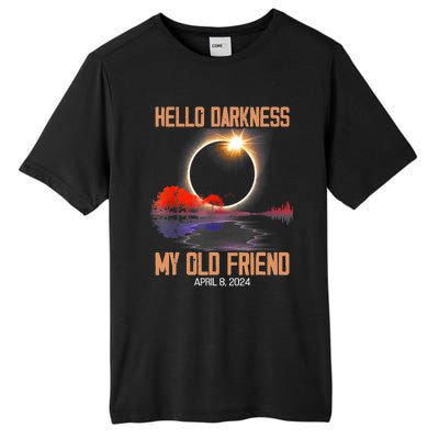 Hello Darkness My Old Friend Solar Eclipse April 08 2024 Tall Fusion ChromaSoft Performance T-Shirt