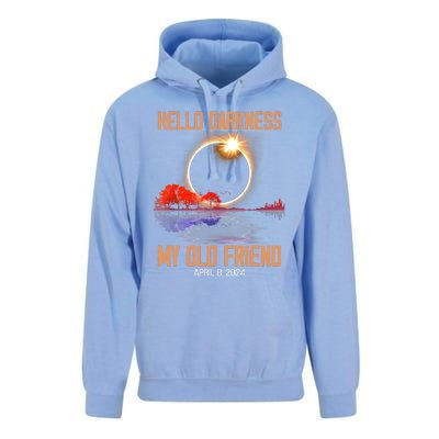 Hello Darkness My Old Friend Solar Eclipse April 08 2024 Unisex Surf Hoodie