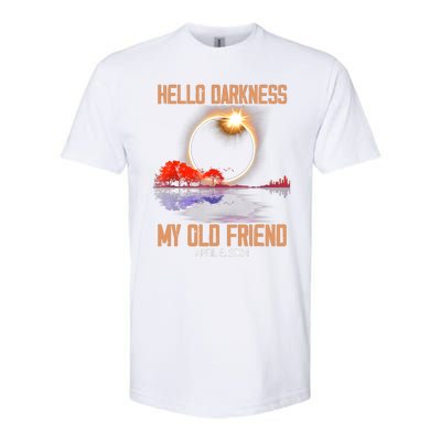 Hello Darkness My Old Friend Solar Eclipse April 08 2024 Softstyle CVC T-Shirt