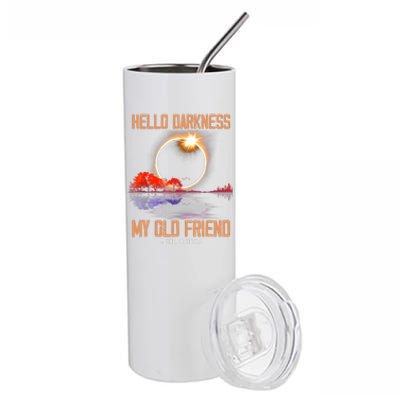 Hello Darkness My Old Friend Solar Eclipse April 08 2024 Stainless Steel Tumbler