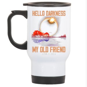 Hello Darkness My Old Friend Solar Eclipse April 08 2024 Stainless Steel Travel Mug