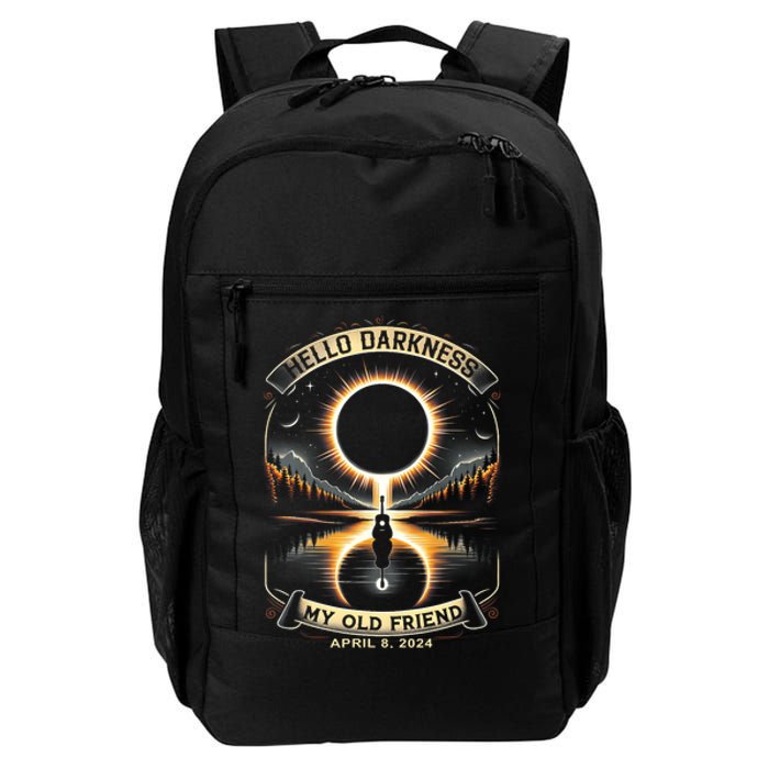 Hello Darkness My Old Friend Solar Eclipse 2024 Gift Daily Commute Backpack