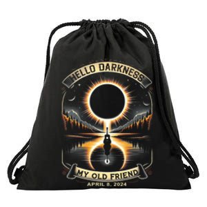 Hello Darkness My Old Friend Solar Eclipse 2024 Gift Drawstring Bag