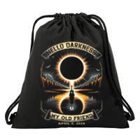 Hello Darkness My Old Friend Solar Eclipse 2024 Gift Drawstring Bag