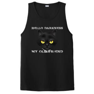 Hello Darkness My Old Friend Cat Halloween Gift PosiCharge Competitor Tank