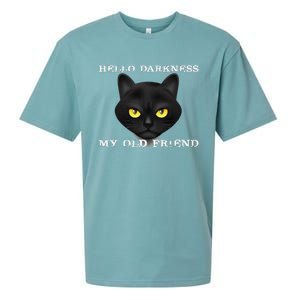 Hello Darkness My Old Friend Cat Halloween Gift Sueded Cloud Jersey T-Shirt