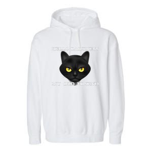 Hello Darkness My Old Friend Cat Halloween Gift Garment-Dyed Fleece Hoodie