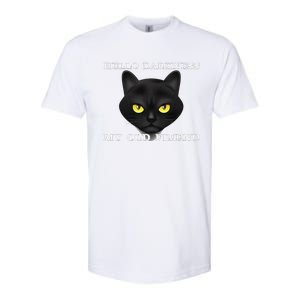 Hello Darkness My Old Friend Cat Halloween Gift Softstyle CVC T-Shirt