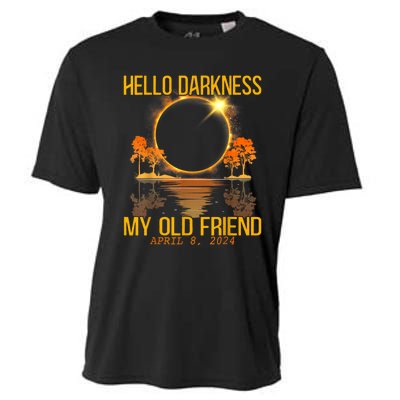 Hello Darkness My Old Friend Solar Eclipse April 08 2024 Cooling Performance Crew T-Shirt