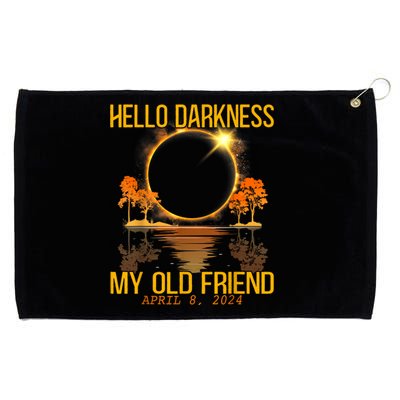 Hello Darkness My Old Friend Solar Eclipse April 08 2024 Grommeted Golf Towel