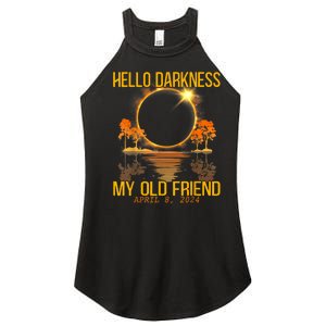 Hello Darkness My Old Friend Solar Eclipse April 08 2024 Women’s Perfect Tri Rocker Tank